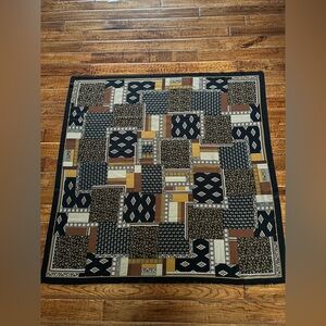 Nordstrom Scarf Square with Geometric Print in Black, Brown and Tan
